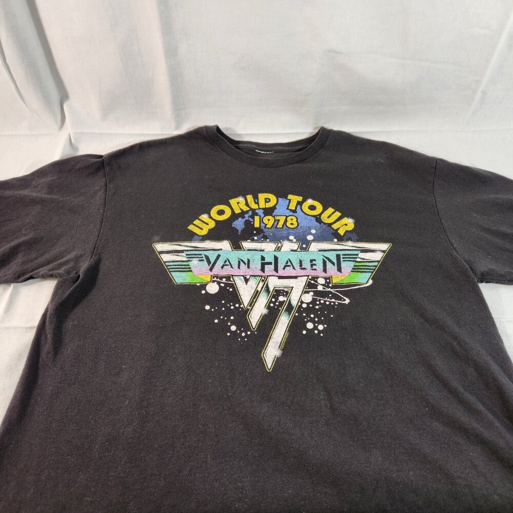 Van Halen World Tour 1978 Band Tee T-Shirt Sz Large Graphic Print Unisex VG - Picture 12 of 12